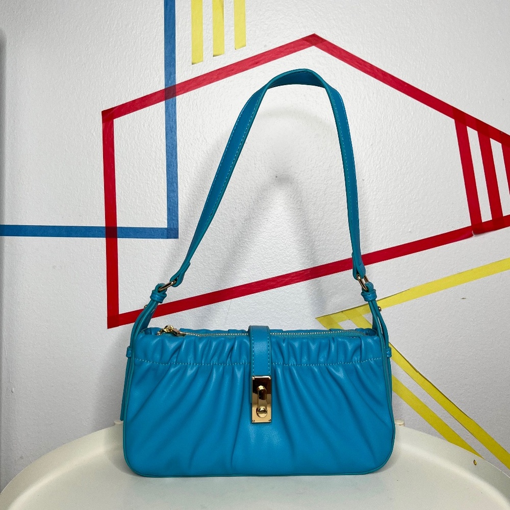 Call it Spring Electric Blue Baguette Bag